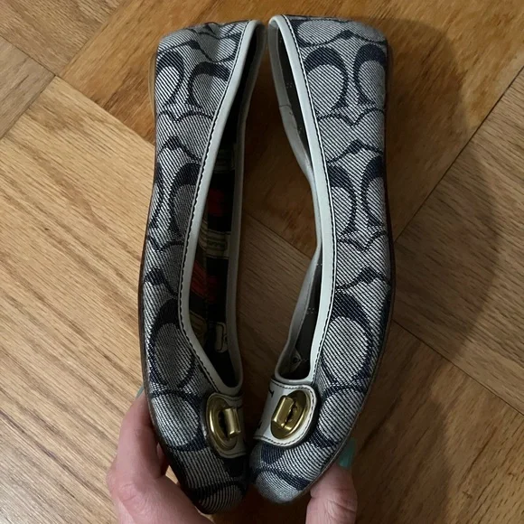 Coach Blue Turnlock Cotte Flats - Picture 7 of 9